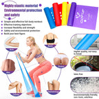 COFOF Resistance Bands, 1.8m/5.9ft Exercise Band with 4 Resistance Levels