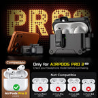 Inesore for AirPods AirPods Pro 1st/2nd Case with Secure Lock (Black)