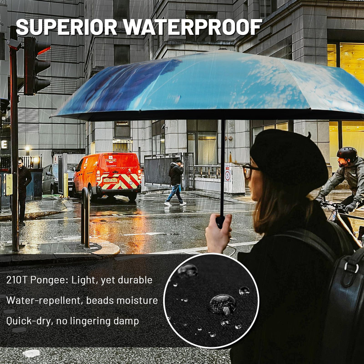 SY COMPACT Travel Umbrella Windproof Automatic Unbreakable UV Protection