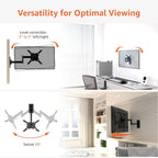 Amazon Basics Full Motion Articulating TV Wall Mount with Tilt Swivel, Extends 16 inches, VESA 200x200, for 12" to 40" TVs, 40 lbs, Black