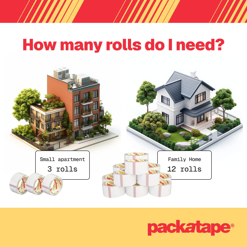 Packatape - 3 Rolls Per Pack 48MM x 66M Brown Packaging Tape for Parcels and Boxes. This 3 rolls pack of Heavy Duty Brown Packing Tape Provides a Strong, Secure and Sticky Seal for your Boxes