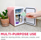 Frigidaire Retro Mini Compact Beverage Cooler, Great for Keeping Office Lunch Cool! (Built-in Bluetooth Speaker)