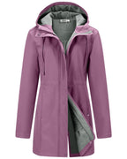 Outdoor Ventures Womens Waterproof Softshell Jacket Long Hooded Windbreaker