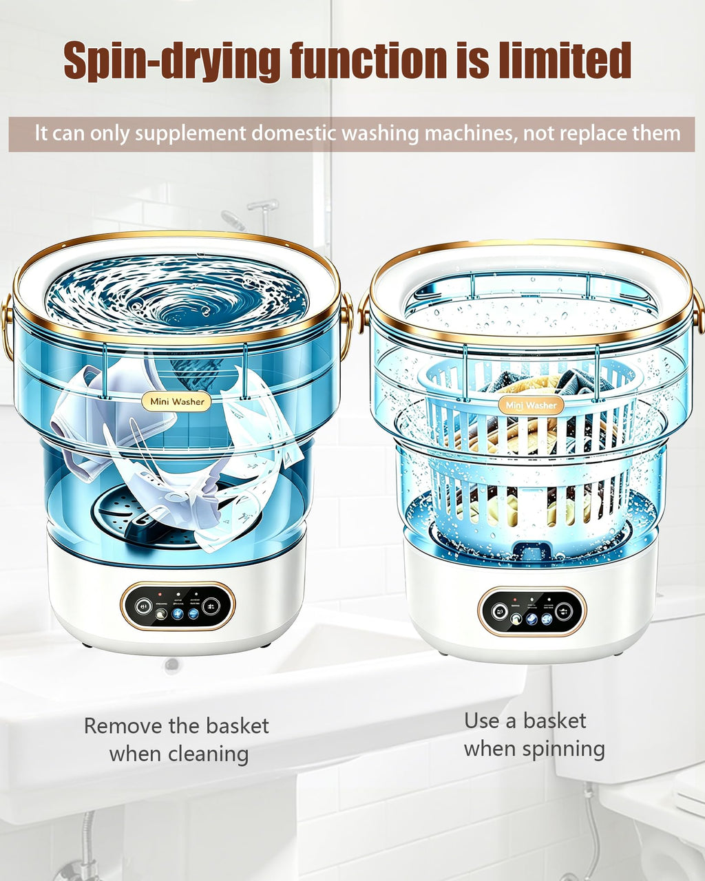20L Mini Portable Washing Machine,Portable Washer Mini Lavadora Portatil