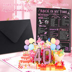 16th Birthday Card for Girl Boy Son Daughter, Big Pop Up 16th Birthday Cards for Grandson Granddaughter, Back In 2010 Funny 16 Year Old Birthday Decorations
