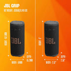 JBL Grip Portable Bluetooth Speaker, Waterproof, Ambient Light - Red