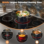 2 Burner Electric Cooktop 110V, 2000W Shard Power