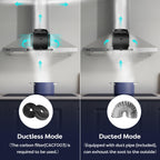 CIARRA Portable Range Hood, 2-Speed Desktop Kitchen Exhaust Fan