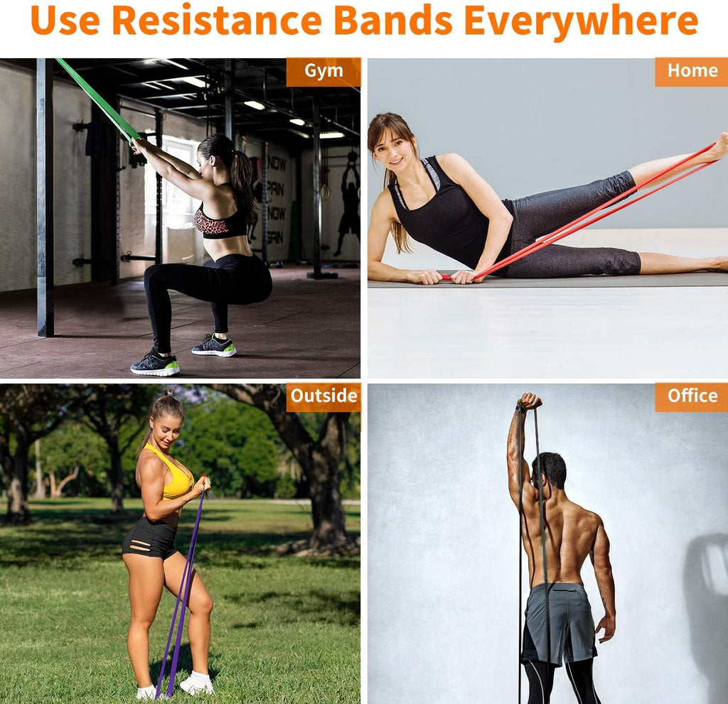 Resistance Bands Set, 5 Different Levels Pull Up Assistance Bands(8-125LB)