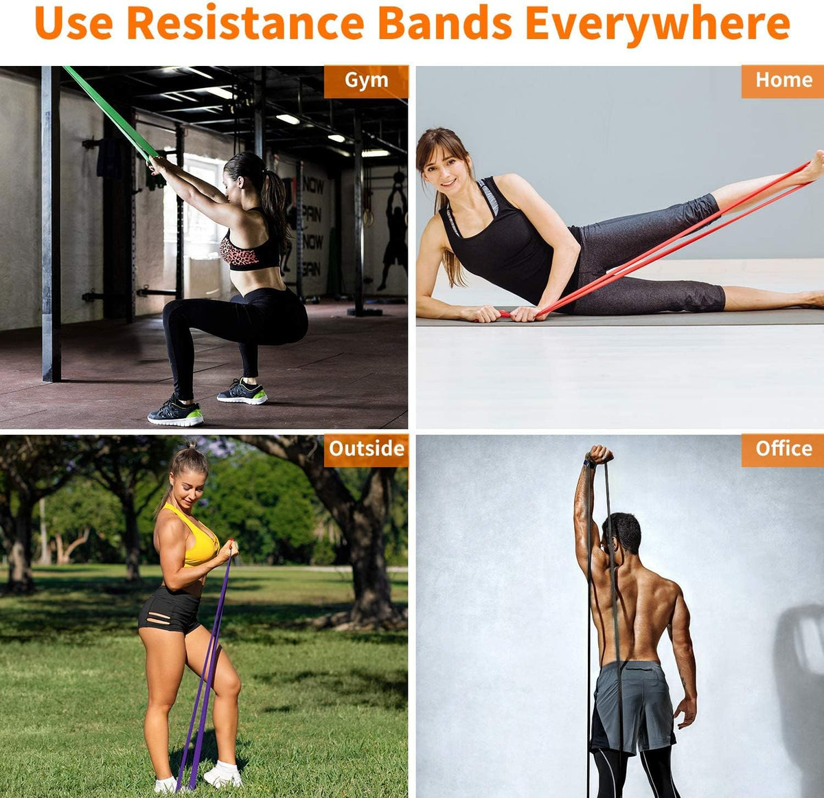 Resistance Bands Set, 5 Different Levels Pull Up Assistance Bands(8-125LB)