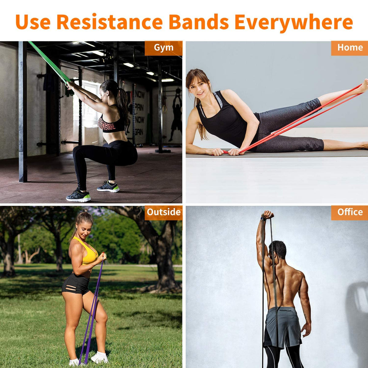 Resistance Bands Set, 5 Different Levels Pull Up Assistance Bands(8-125LB)