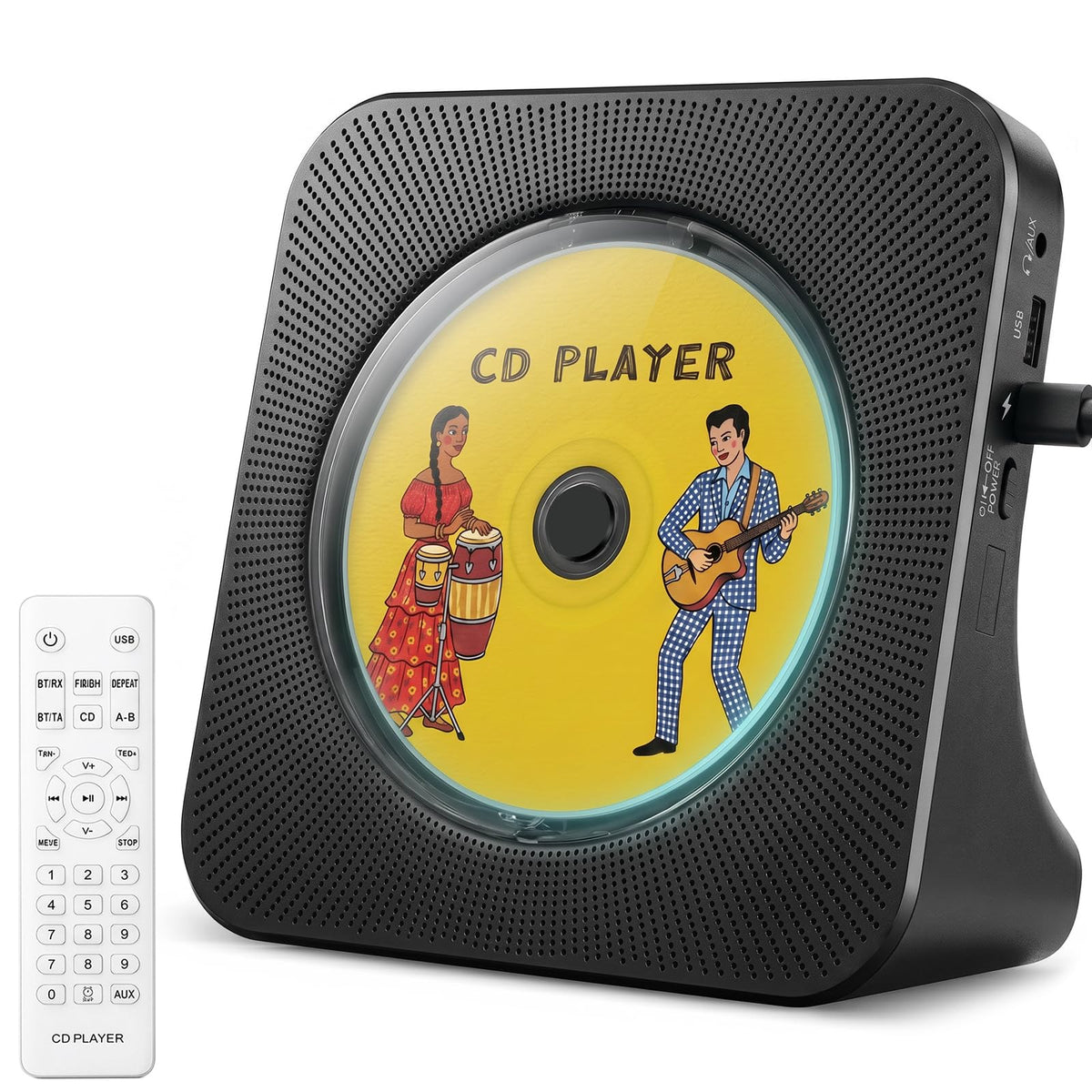 Gueray CD Player Portable Bluetooth Desktop CD Players for Home