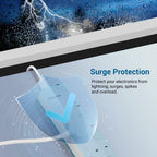 DEWENWILS 6 Way Surge Protected Extension Lead with Individual Switches