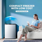 Electactic 3.2 Cu.ft Small Freezer, Mini Upright Freezer, White