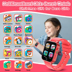Kids Smart Watches Girls Age 5-12, 26 Games High-Resolution Touchscreen Kids Watch with Video Camera Music Player Pedometer Flashlight 12/24 hr Educational Toys Birthday Gifts for Girls Ages 6 7 8