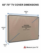 iBirdie Outdoor TV Cover 52 to 55 inch Weatherproof and Waterproof