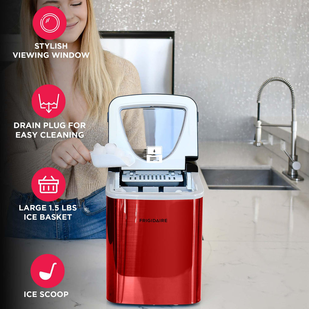 Frigidaire EFIC123-SS Counter Top Maker, Produces 26 pounds Ice per Day, Stainless Steel