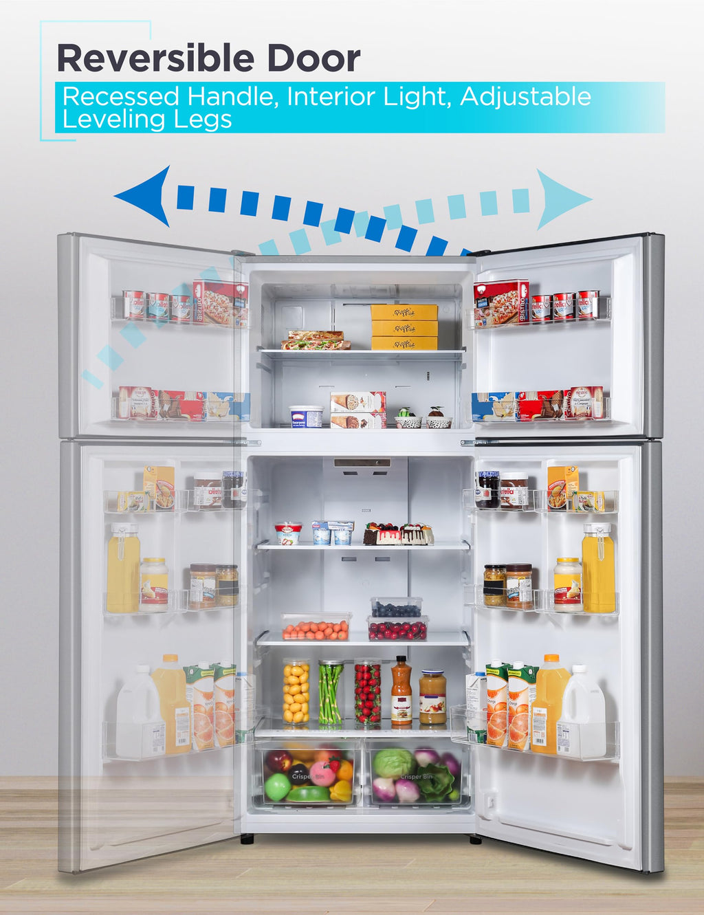 BLACK+DECKER 18.1 Cu. Ft. Top Mount Refrigerator with Ice Maker, BR1810HIMB
