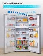 BLACK+DECKER 18.1 Cu. Ft. Top Mount Refrigerator with Ice Maker, BR1810HIMB