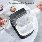 Electactic Portable Ice Maker Countertop,8 Bullet Ice in 6 Mins,2 Ice Size