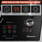 2 Burner Electric Cooktop 110V, 2000W Shard Power