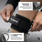 DMoose Fitness Ankle Strap for Cable Machine - One Size Fit with Premium Padding Cuffs - Cable Kickback Ankle Straps - Gym Attachments & Lower Body Exercises