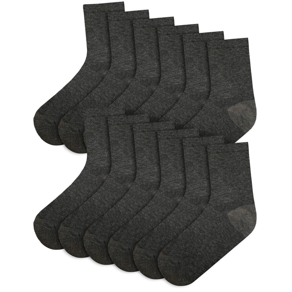 A2Z 4 Kids Boys Girls Cotton Rich Plain Ankle School Socks 6 Pack Age 2-14