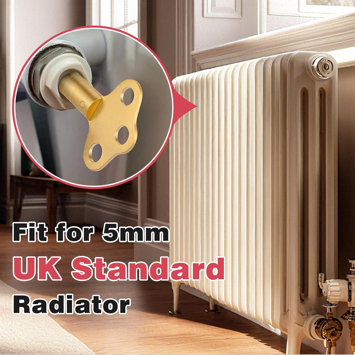 Mellbree Solid Brass Radiator Bleed Key Set Towel Radiator Key UK Standard