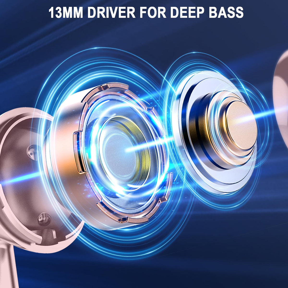 Wireless Earbuds, Bluetooth 5.4 Ear Buds, LED Power Display, 6D Bass Stereo