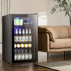 Antarctic Star 18L Mini Fridge Cooler 24Can, Beverage Refrigerator with Quiet Compressor, LED Light,Freestanding Small Fridge with Electronic Temperature Control for Home and Bar(40-61 ℉)