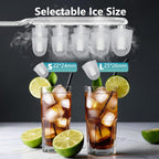EUHOMY Ice Maker Countertop, 9 Cubes Ready in 6 Mins, 26lbs/24H, Self-Cleaning, Portable Ice Maker Machine with Carry Handle, Basket and Scoop, 2 Sizes of Bullet Ice for Home, Kitchen, Office