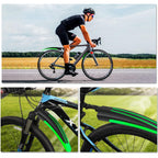 Bike Mudguard Set, Portable Adjustable Road Mountain Bike Bicycle Cycling Tires Front and Rear Mud Guard Fenders for MTB Mountain Road Bike