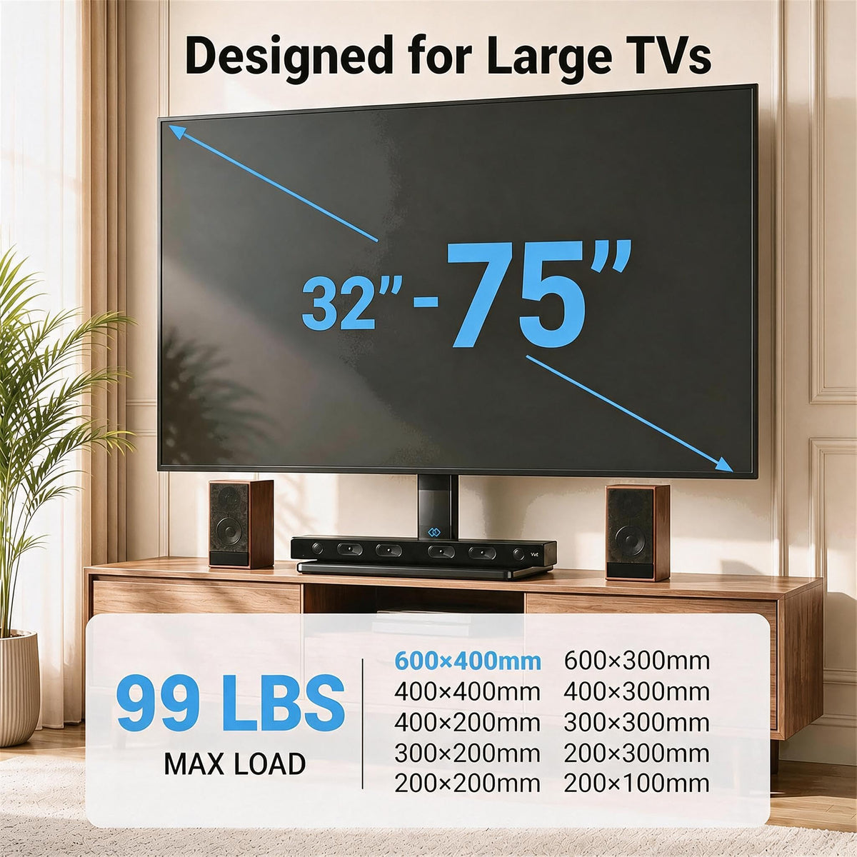 PERLESMITH Universal Swivel TV Stand for 24-60 inch TVs up to 99 lbs, 12 Height Adjustable Table Top TV Stand, TV Base Stand with Tempered Glass Base, Max VESA 400x400mm, PSTVS33