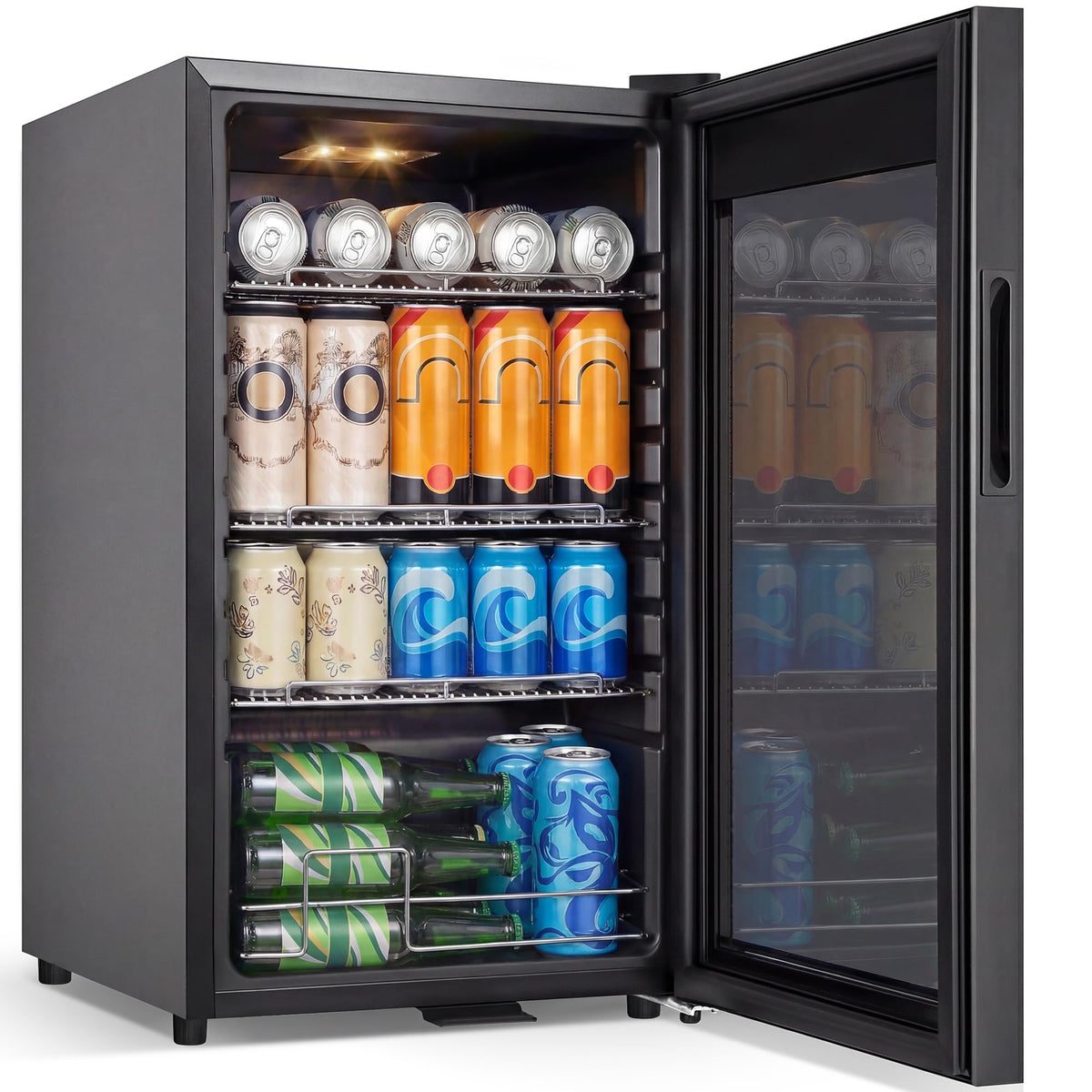 Commercial Cake Display Refrigerator, 78L Countertop Glass Cooler with LED Light, 32-53.6°F Digital Thermostat, Frost-Free Pastry Showcase for 11" Cake, Tempered Glass & Rear Door for Bakery/Cafe/Home