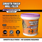 Gorilla Smooth Finish Wall Filler, 473ml – Applies Purple & Dries White | Repairs Small and Large Holes in Walls & Ceiling, Smooth Finish, Won’t Shrink or Crack, Fills any Depth| Indoor & Outdoor Use