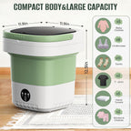 20L Foldable Portable Washing Machine, 45dB Ultra Quiet 3 Modes Mini Washer with Spin Basket, No Installation Compact Washer for Travel RV Dorm Apartment Camping, Baby Clothes Underwear Socks