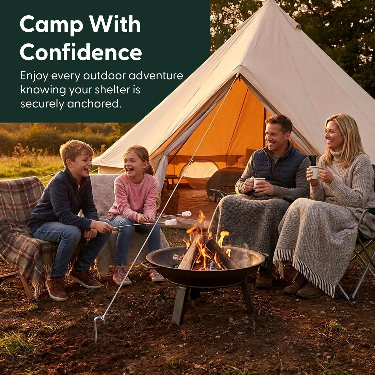 KEPLIN Steel Alloy Tent Pegs, Galvanised Ground Pegs, Rust Free & Durable Tent Support Metal Heavy Duty, Ideal Support for Camping, Beach, Garden Netting, Football Goal & Gazebo (40 Pack)