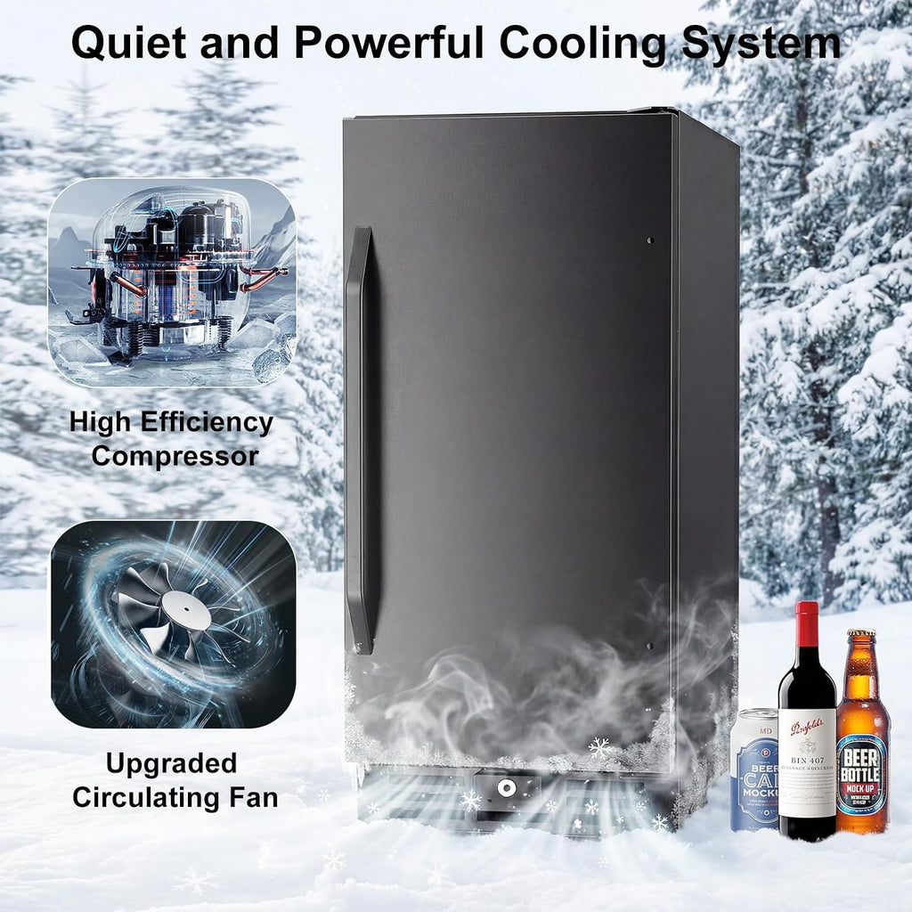 Mini Beverage Refrigerator Cooler -Small Beverage Fridge 1.4cu.ft