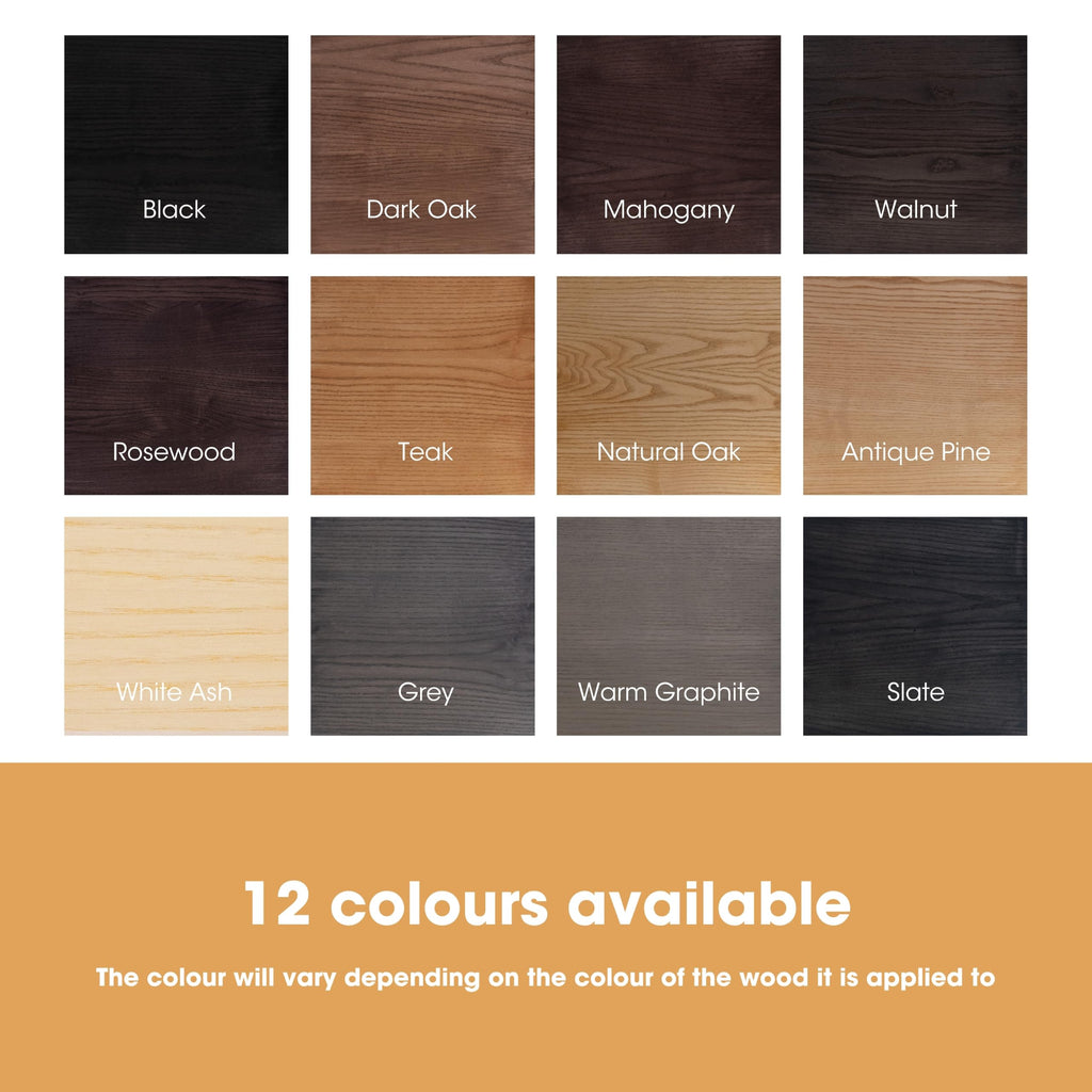 Furniture Clinic Wood Stain (Dark Oak) – Fast Drying, Highly Concentrated, and Easy-to-Apply Wood Stain for All Indoor & Outdoor Wood – Water Based & Non-Toxic – 250ml