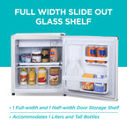 BLACK+DECKER 2.5 Cu. Ft. Compact Refrigerator, BCRK25V, Stainless Look