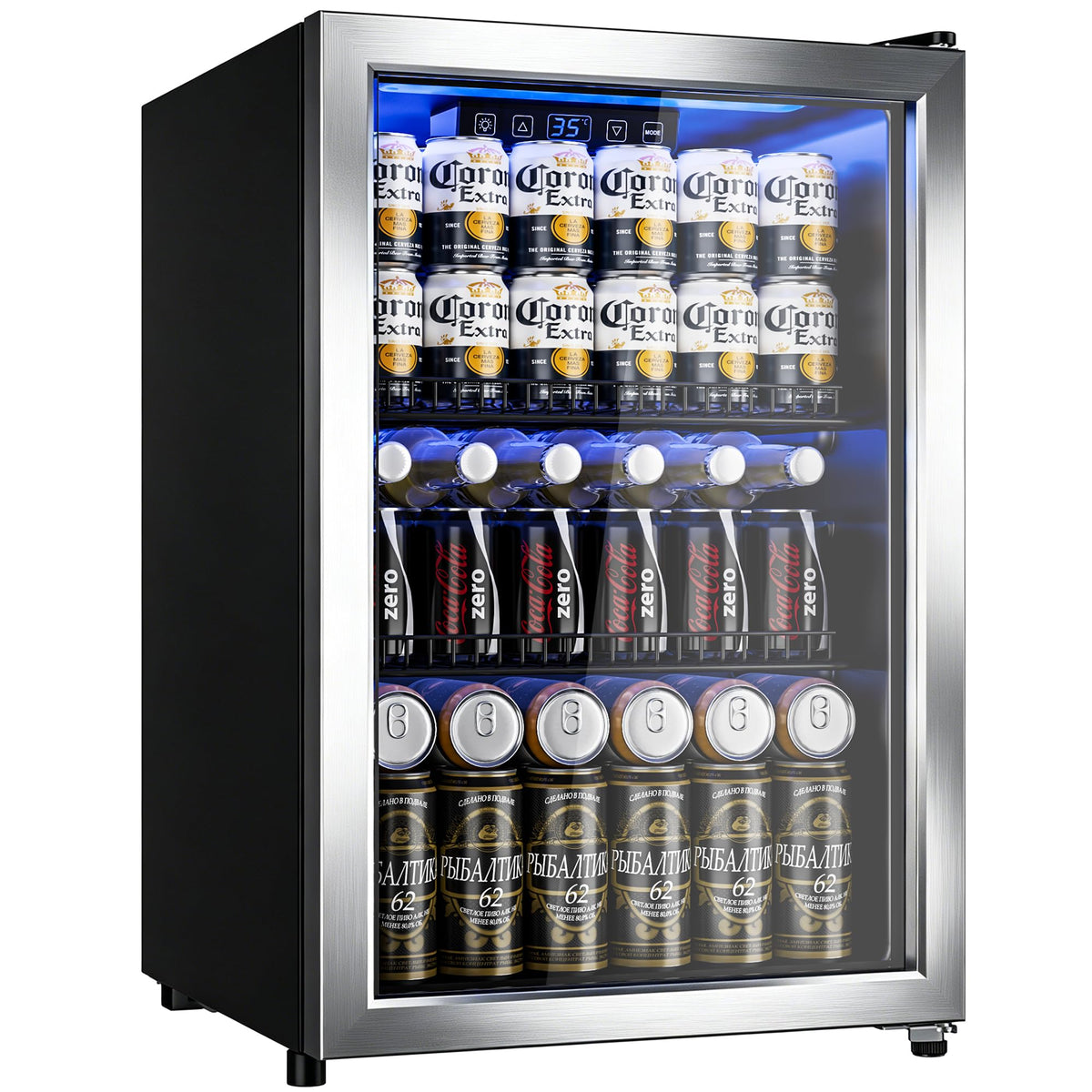 Beverage Refrigerator, 2.47 Cu.Ft Mini Fridge Beverage Cooler
