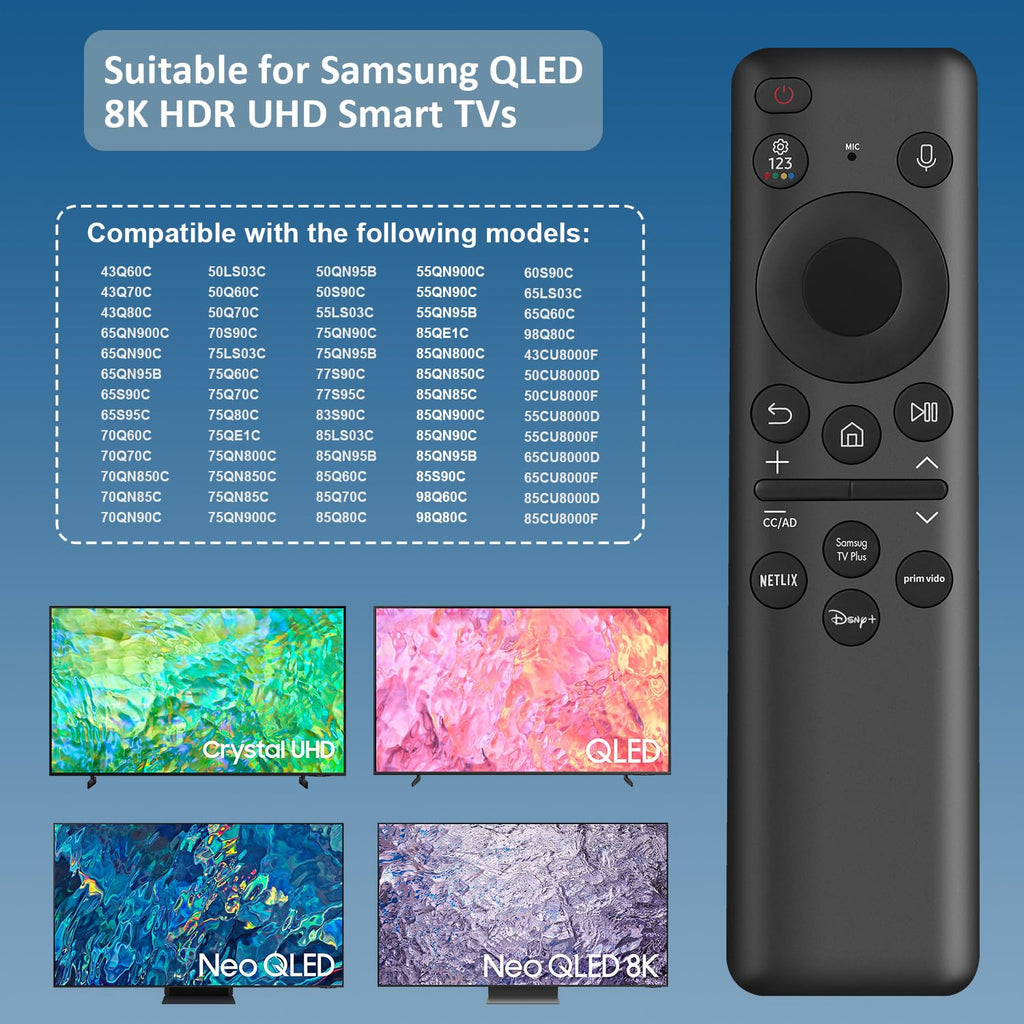 for Samsung-Smart-TV-Remote-Replacement, Universal for All Samsung TVs (BN59-01315A)