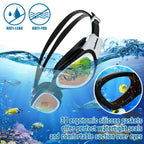 Winline Adult Swimming Goggles,Open Water Goggles Swimming Anti Fog UV Protection No Leakage Clear Vision Easy to Adjust for Adults Men Women Teenagers