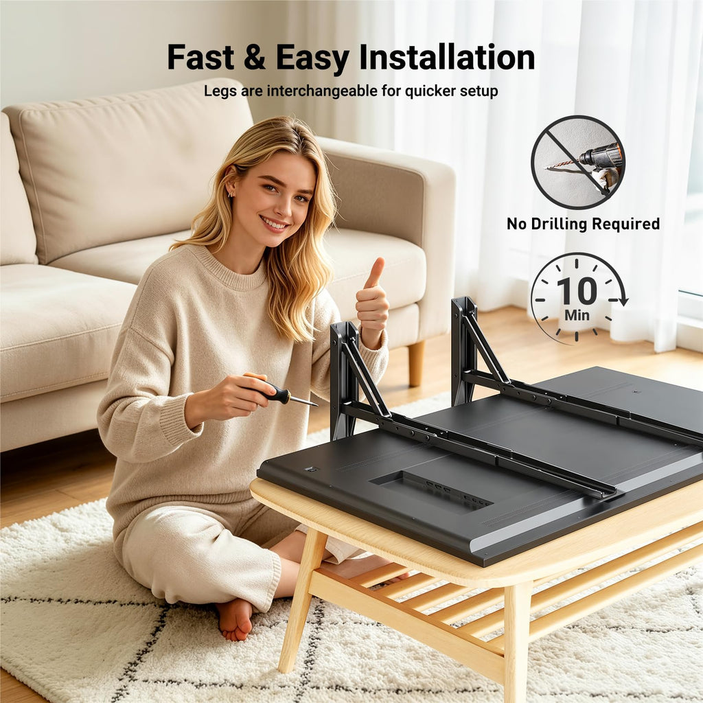 PERLESMITH Universal TV Stand Legs for 20–75 Inch TVs up to 110 lbs