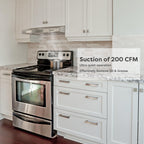 CIARRA Range Hood 30 Inch Under Cabinet Ductless Stainless Steel