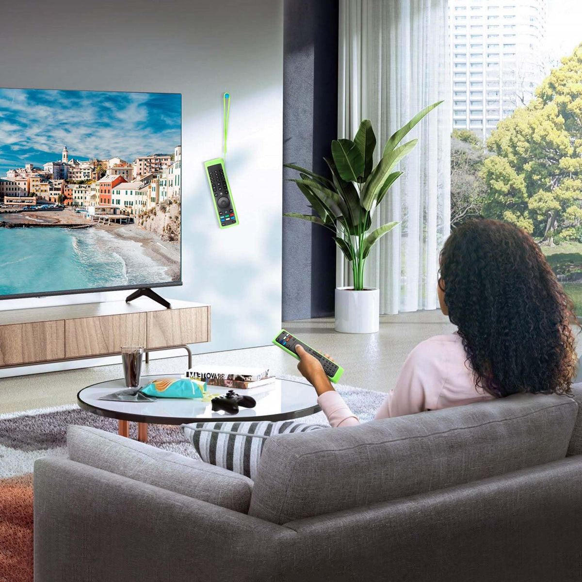Universal for Samsung-TV-Remote-Control Replacement,Compatible with All Samsung Smart Frame Curved QLED TVs