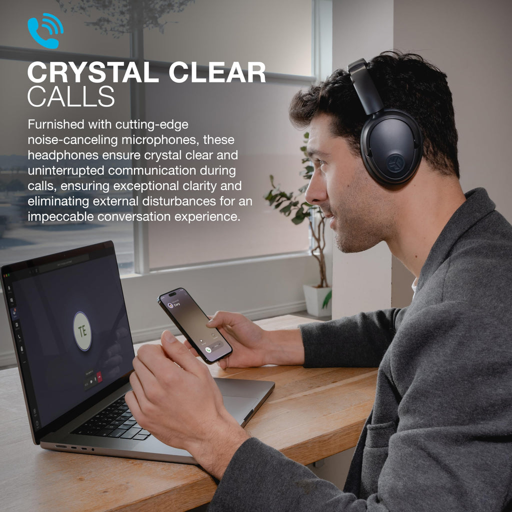 JLab JBuds Lux ANC Wireless Over-Ear Headphones, Mauve
