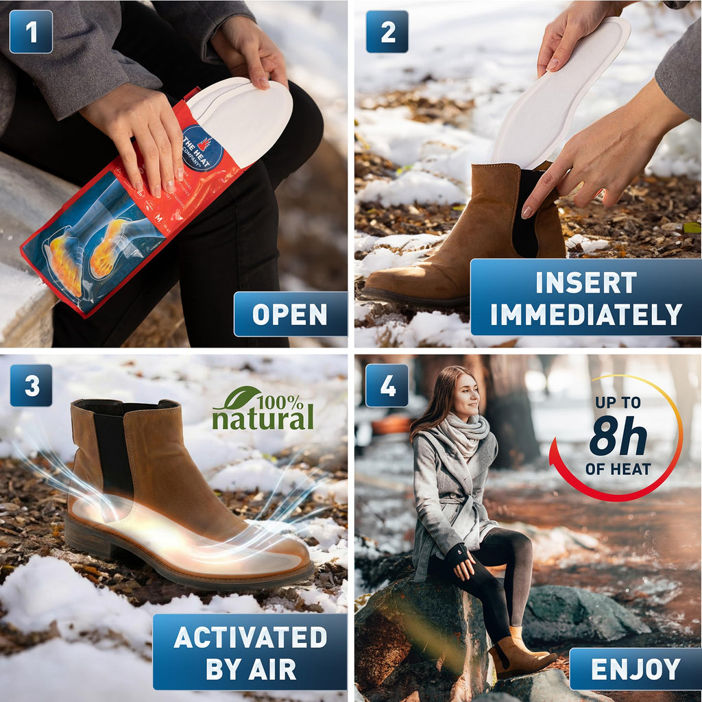 THE HEAT COMPANY Insole Foot Warmer - EXTRA WARM - 8 Hours Warm Feet