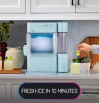 GE Profile Opal Ultra, Countertop Nugget Ice Maker, 1 Gal XL Side Tank, *Amazon Exclusive*, 38 lbs/Day, Pebble Pellet Crushed Ice Machine, WiFi Stainless Steel