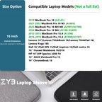 ZYB Laptop Sleeve 14 Inch, Waterproof Shockproof 14 Inch Laptop Case for 14" Notebook Lenovo Thinkpad IdeaPad, MacBook Air 15.3 2026-2023 M5 M4 M3 M2, 14" HP Dell Acer Chromebook Mac Pro 15-Black
